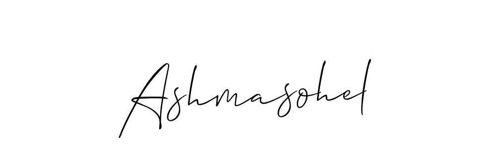 How to make Ashmasohel name signature. Use Allison_Script style for creating short signs online. This is the latest handwritten sign. Ashmasohel signature style 2 images and pictures png