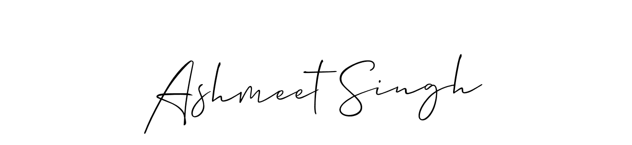 The best way (Allison_Script) to make a short signature is to pick only two or three words in your name. The name Ashmeet Singh include a total of six letters. For converting this name. Ashmeet Singh signature style 2 images and pictures png