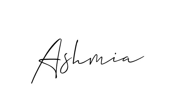 How to make Ashmia signature? Allison_Script is a professional autograph style. Create handwritten signature for Ashmia name. Ashmia signature style 2 images and pictures png