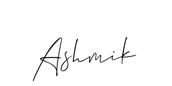 How to make Ashmik signature? Allison_Script is a professional autograph style. Create handwritten signature for Ashmik name. Ashmik signature style 2 images and pictures png