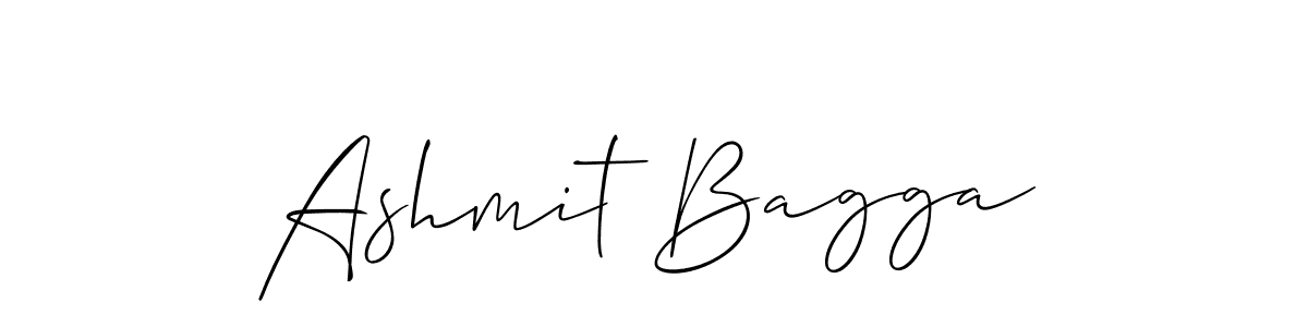 Create a beautiful signature design for name Ashmit Bagga. With this signature (Allison_Script) fonts, you can make a handwritten signature for free. Ashmit Bagga signature style 2 images and pictures png