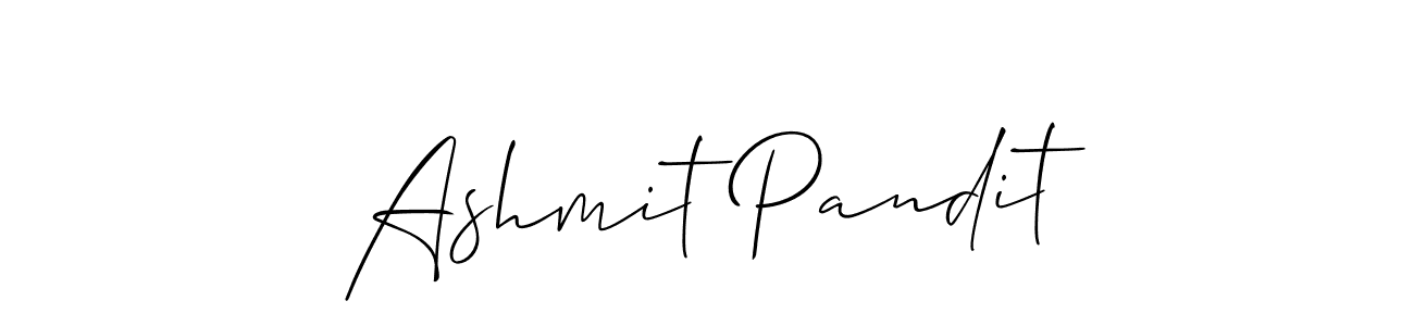 Also we have Ashmit Pandit name is the best signature style. Create professional handwritten signature collection using Allison_Script autograph style. Ashmit Pandit signature style 2 images and pictures png