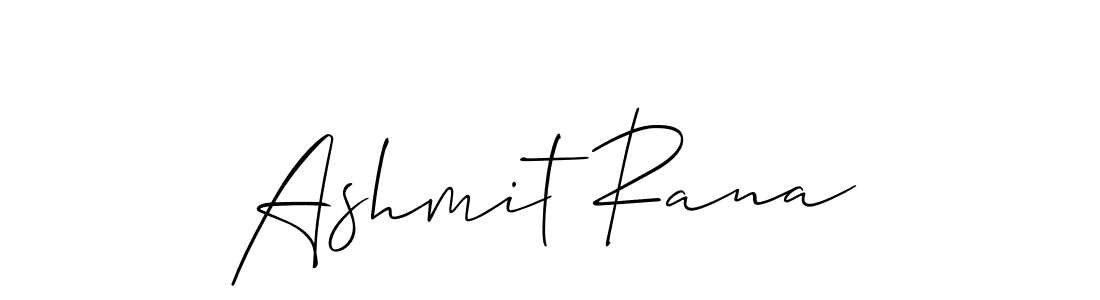 Use a signature maker to create a handwritten signature online. With this signature software, you can design (Allison_Script) your own signature for name Ashmit Rana. Ashmit Rana signature style 2 images and pictures png