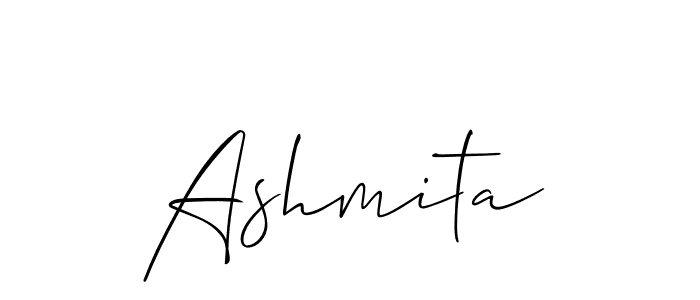 Make a beautiful signature design for name Ashmita. With this signature (Allison_Script) style, you can create a handwritten signature for free. Ashmita signature style 2 images and pictures png