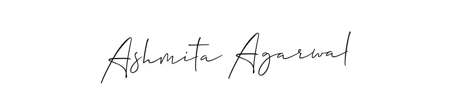 Create a beautiful signature design for name Ashmita Agarwal. With this signature (Allison_Script) fonts, you can make a handwritten signature for free. Ashmita Agarwal signature style 2 images and pictures png