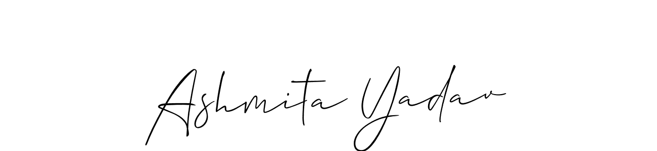 Ashmita Yadav stylish signature style. Best Handwritten Sign (Allison_Script) for my name. Handwritten Signature Collection Ideas for my name Ashmita Yadav. Ashmita Yadav signature style 2 images and pictures png