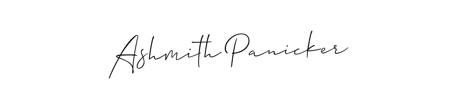 It looks lik you need a new signature style for name Ashmith Panicker. Design unique handwritten (Allison_Script) signature with our free signature maker in just a few clicks. Ashmith Panicker signature style 2 images and pictures png