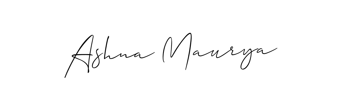 Create a beautiful signature design for name Ashna Maurya. With this signature (Allison_Script) fonts, you can make a handwritten signature for free. Ashna Maurya signature style 2 images and pictures png