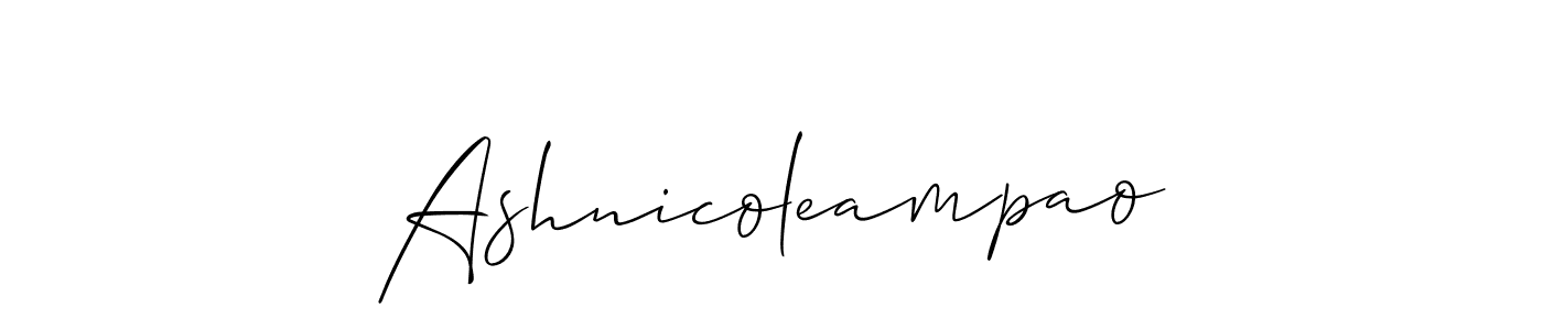 Also we have Ashnicoleampao name is the best signature style. Create professional handwritten signature collection using Allison_Script autograph style. Ashnicoleampao signature style 2 images and pictures png