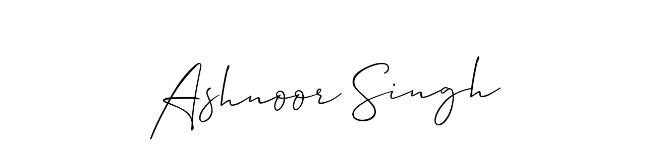 How to Draw Ashnoor Singh signature style? Allison_Script is a latest design signature styles for name Ashnoor Singh. Ashnoor Singh signature style 2 images and pictures png