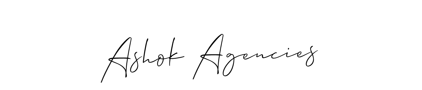 You should practise on your own different ways (Allison_Script) to write your name (Ashok Agencies) in signature. don't let someone else do it for you. Ashok Agencies signature style 2 images and pictures png