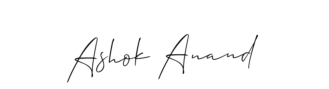 Ashok Anand stylish signature style. Best Handwritten Sign (Allison_Script) for my name. Handwritten Signature Collection Ideas for my name Ashok Anand. Ashok Anand signature style 2 images and pictures png