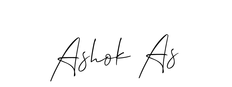 It looks lik you need a new signature style for name Ashok As. Design unique handwritten (Allison_Script) signature with our free signature maker in just a few clicks. Ashok As signature style 2 images and pictures png