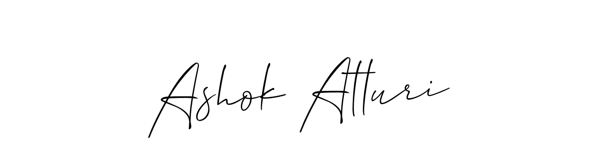 You should practise on your own different ways (Allison_Script) to write your name (Ashok Atluri) in signature. don't let someone else do it for you. Ashok Atluri signature style 2 images and pictures png