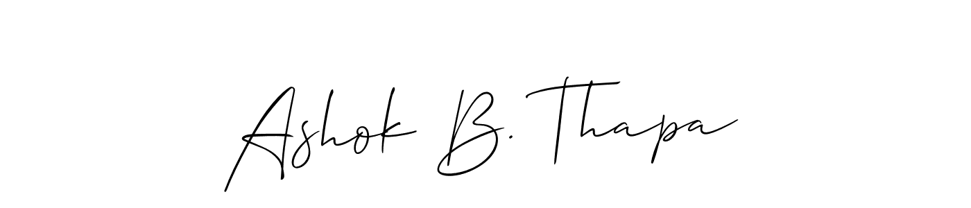 if you are searching for the best signature style for your name Ashok B. Thapa. so please give up your signature search. here we have designed multiple signature styles  using Allison_Script. Ashok B. Thapa signature style 2 images and pictures png