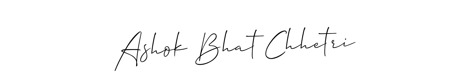 Ashok Bhat Chhetri stylish signature style. Best Handwritten Sign (Allison_Script) for my name. Handwritten Signature Collection Ideas for my name Ashok Bhat Chhetri. Ashok Bhat Chhetri signature style 2 images and pictures png