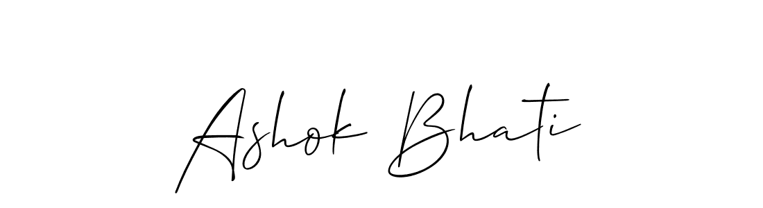 Best and Professional Signature Style for Ashok Bhati. Allison_Script Best Signature Style Collection. Ashok Bhati signature style 2 images and pictures png