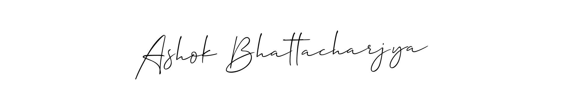 It looks lik you need a new signature style for name Ashok Bhattacharjya. Design unique handwritten (Allison_Script) signature with our free signature maker in just a few clicks. Ashok Bhattacharjya signature style 2 images and pictures png