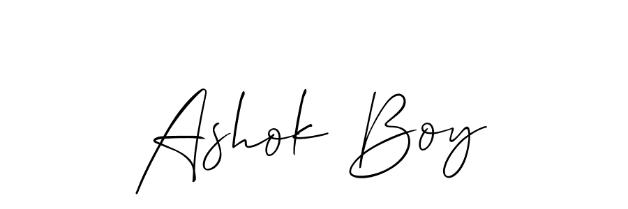 Use a signature maker to create a handwritten signature online. With this signature software, you can design (Allison_Script) your own signature for name Ashok Boy. Ashok Boy signature style 2 images and pictures png
