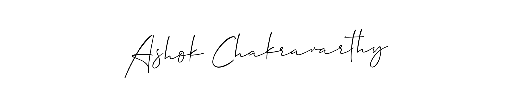 How to make Ashok Chakravarthy name signature. Use Allison_Script style for creating short signs online. This is the latest handwritten sign. Ashok Chakravarthy signature style 2 images and pictures png