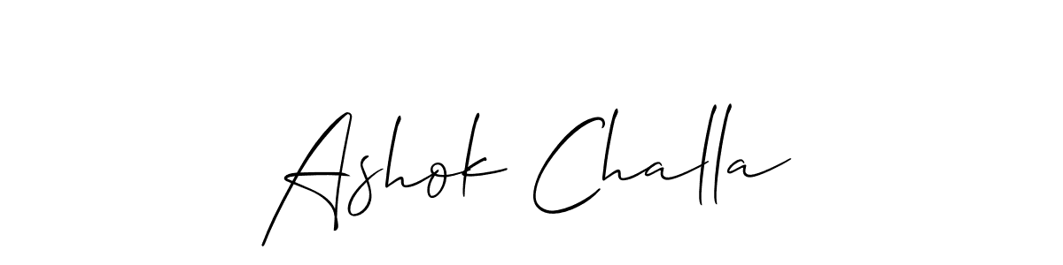 Make a beautiful signature design for name Ashok Challa. Use this online signature maker to create a handwritten signature for free. Ashok Challa signature style 2 images and pictures png