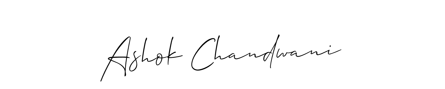 Create a beautiful signature design for name Ashok Chandwani. With this signature (Allison_Script) fonts, you can make a handwritten signature for free. Ashok Chandwani signature style 2 images and pictures png