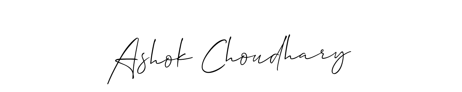 How to make Ashok Choudhary name signature. Use Allison_Script style for creating short signs online. This is the latest handwritten sign. Ashok Choudhary signature style 2 images and pictures png