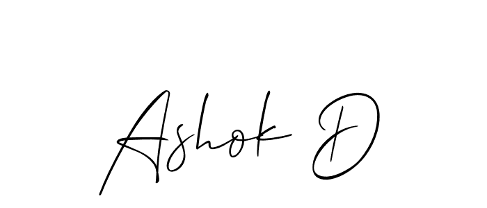 You should practise on your own different ways (Allison_Script) to write your name (Ashok D) in signature. don't let someone else do it for you. Ashok D signature style 2 images and pictures png