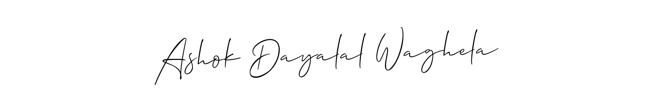 It looks lik you need a new signature style for name Ashok Dayalal Waghela. Design unique handwritten (Allison_Script) signature with our free signature maker in just a few clicks. Ashok Dayalal Waghela signature style 2 images and pictures png