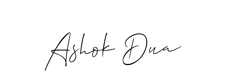 How to Draw Ashok Dua signature style? Allison_Script is a latest design signature styles for name Ashok Dua. Ashok Dua signature style 2 images and pictures png