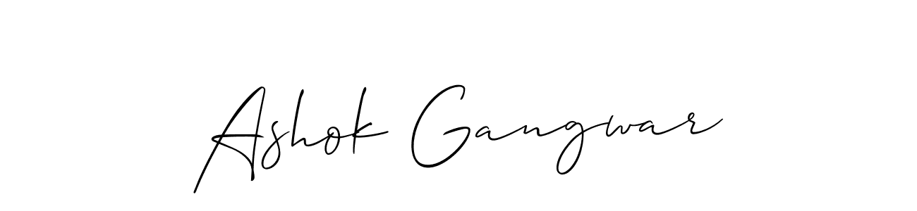 Make a beautiful signature design for name Ashok Gangwar. Use this online signature maker to create a handwritten signature for free. Ashok Gangwar signature style 2 images and pictures png