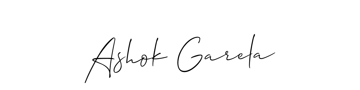 Make a short Ashok Garela signature style. Manage your documents anywhere anytime using Allison_Script. Create and add eSignatures, submit forms, share and send files easily. Ashok Garela signature style 2 images and pictures png