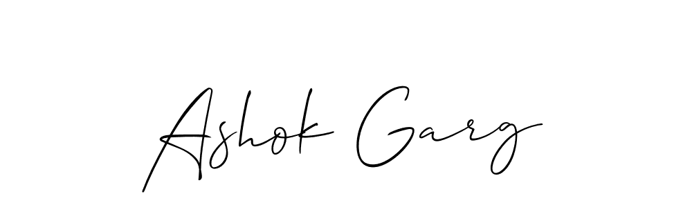 Ashok Garg stylish signature style. Best Handwritten Sign (Allison_Script) for my name. Handwritten Signature Collection Ideas for my name Ashok Garg. Ashok Garg signature style 2 images and pictures png