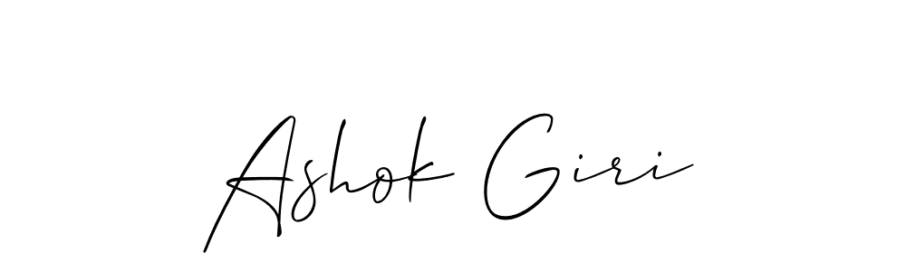 Design your own signature with our free online signature maker. With this signature software, you can create a handwritten (Allison_Script) signature for name Ashok Giri. Ashok Giri signature style 2 images and pictures png