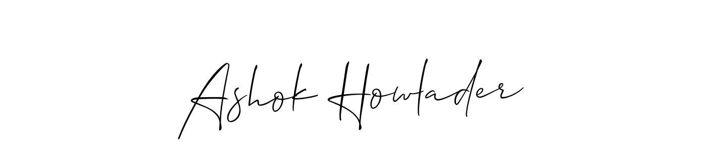 Make a beautiful signature design for name Ashok Howlader. With this signature (Allison_Script) style, you can create a handwritten signature for free. Ashok Howlader signature style 2 images and pictures png