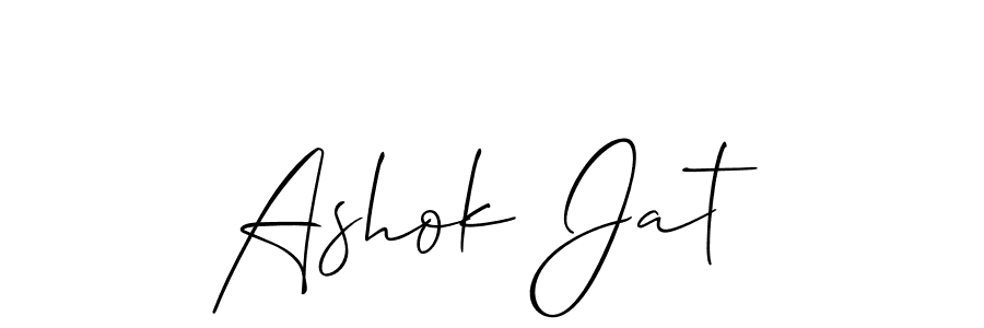 if you are searching for the best signature style for your name Ashok Jat. so please give up your signature search. here we have designed multiple signature styles  using Allison_Script. Ashok Jat signature style 2 images and pictures png