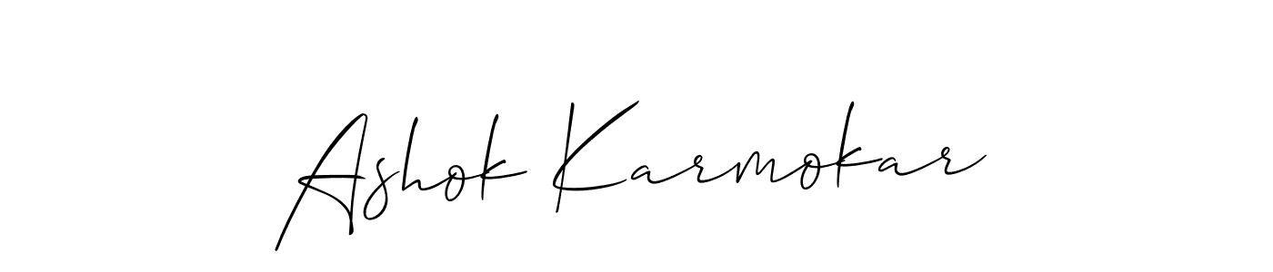 Similarly Allison_Script is the best handwritten signature design. Signature creator online .You can use it as an online autograph creator for name Ashok Karmokar. Ashok Karmokar signature style 2 images and pictures png