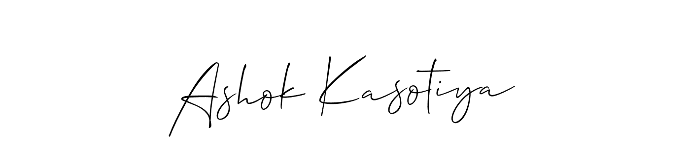 How to make Ashok Kasotiya signature? Allison_Script is a professional autograph style. Create handwritten signature for Ashok Kasotiya name. Ashok Kasotiya signature style 2 images and pictures png