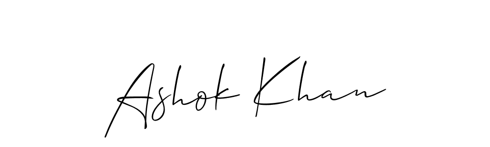 Use a signature maker to create a handwritten signature online. With this signature software, you can design (Allison_Script) your own signature for name Ashok Khan. Ashok Khan signature style 2 images and pictures png