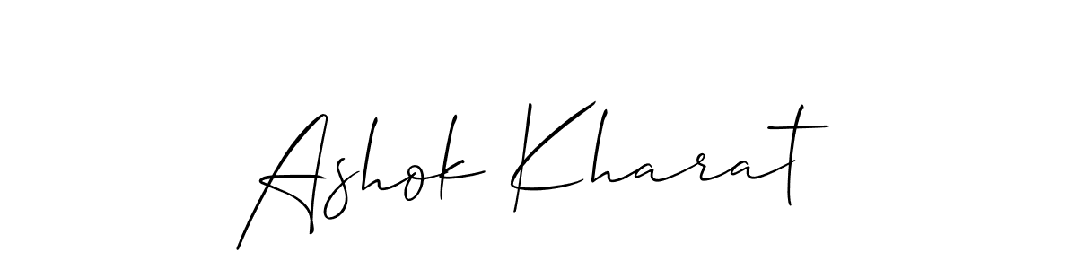 The best way (Allison_Script) to make a short signature is to pick only two or three words in your name. The name Ashok Kharat include a total of six letters. For converting this name. Ashok Kharat signature style 2 images and pictures png