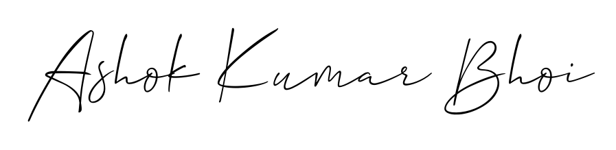 Discover how Ashok Kumar Bhoi looks in an executive cursive font (Allison_Script). Perfect for legal documents, invoices, and certificates. Ashok Kumar Bhoi signature style 2 images and pictures png
