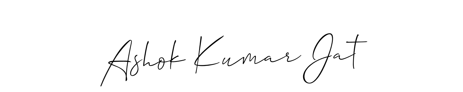 if you are searching for the best signature style for your name Ashok Kumar Jat. so please give up your signature search. here we have designed multiple signature styles  using Allison_Script. Ashok Kumar Jat signature style 2 images and pictures png