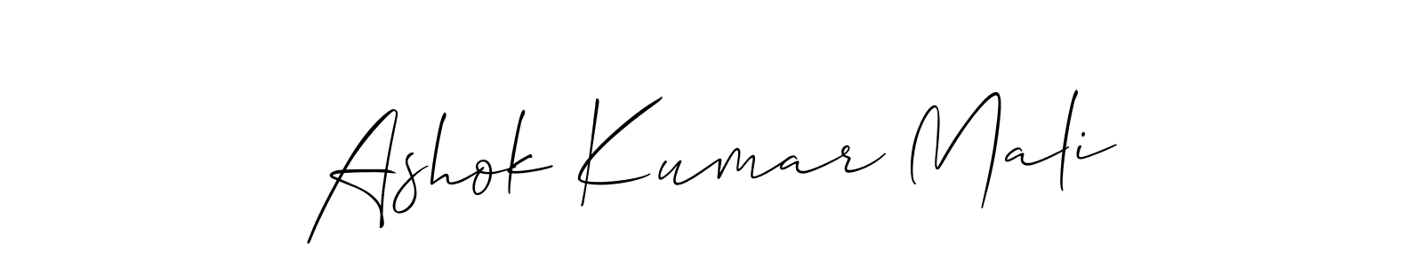 Create a beautiful signature design for name Ashok Kumar Mali. With this signature (Allison_Script) fonts, you can make a handwritten signature for free. Ashok Kumar Mali signature style 2 images and pictures png