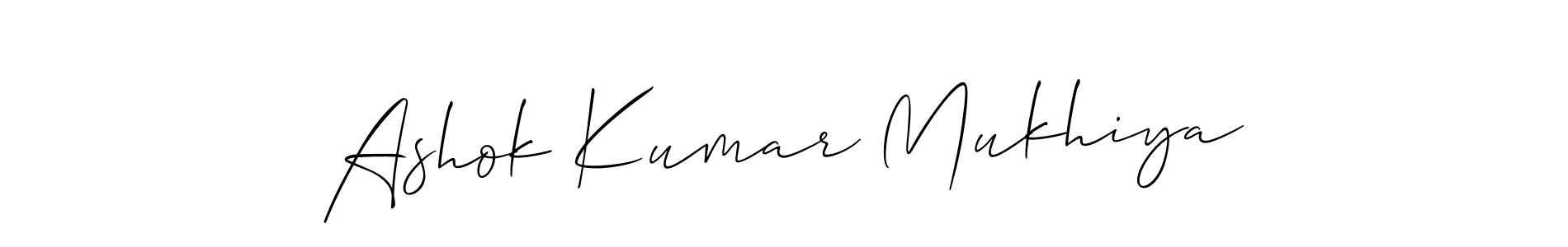 Also we have Ashok Kumar Mukhiya name is the best signature style. Create professional handwritten signature collection using Allison_Script autograph style. Ashok Kumar Mukhiya signature style 2 images and pictures png