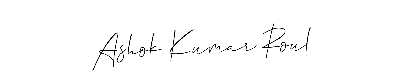 Also You can easily find your signature by using the search form. We will create Ashok Kumar Roul name handwritten signature images for you free of cost using Allison_Script sign style. Ashok Kumar Roul signature style 2 images and pictures png