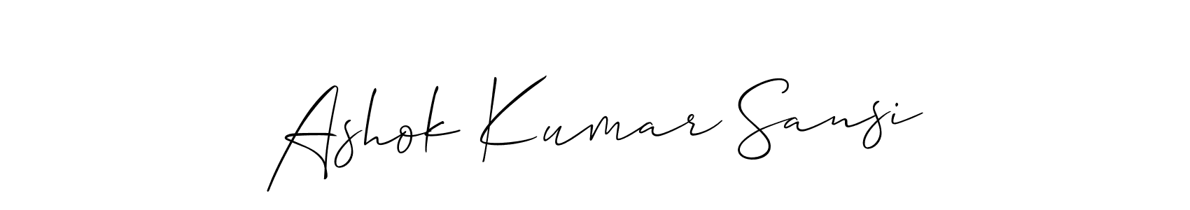 Make a short Ashok Kumar Sansi signature style. Manage your documents anywhere anytime using Allison_Script. Create and add eSignatures, submit forms, share and send files easily. Ashok Kumar Sansi signature style 2 images and pictures png