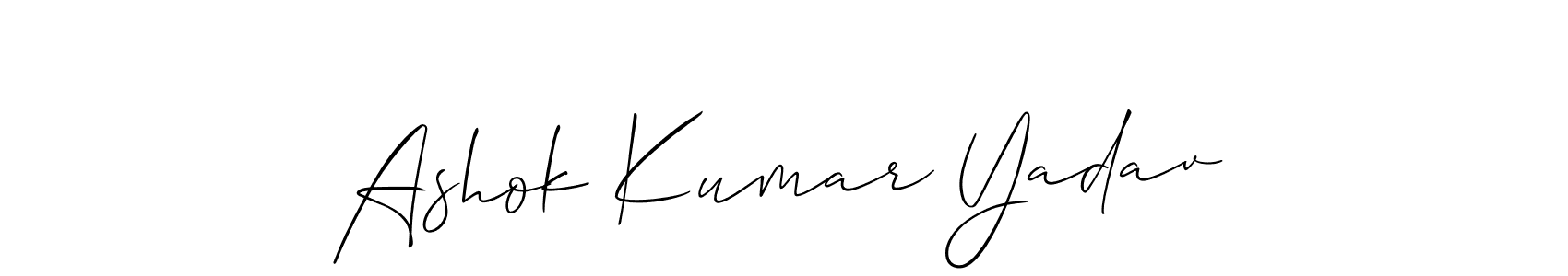 Also You can easily find your signature by using the search form. We will create Ashok Kumar Yadav name handwritten signature images for you free of cost using Allison_Script sign style. Ashok Kumar Yadav signature style 2 images and pictures png