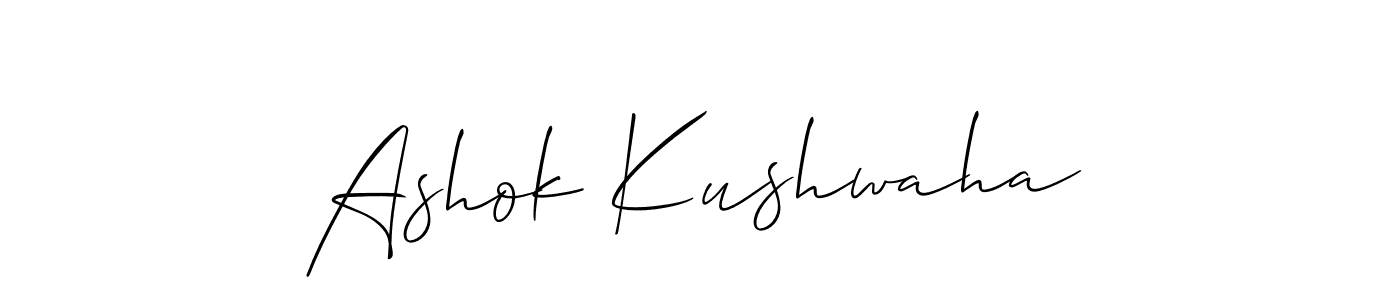 Use a signature maker to create a handwritten signature online. With this signature software, you can design (Allison_Script) your own signature for name Ashok Kushwaha. Ashok Kushwaha signature style 2 images and pictures png