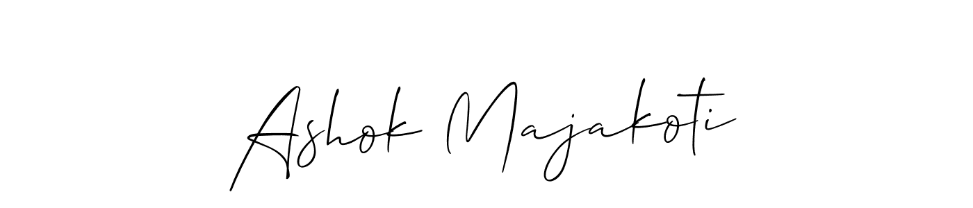 Also we have Ashok Majakoti name is the best signature style. Create professional handwritten signature collection using Allison_Script autograph style. Ashok Majakoti signature style 2 images and pictures png