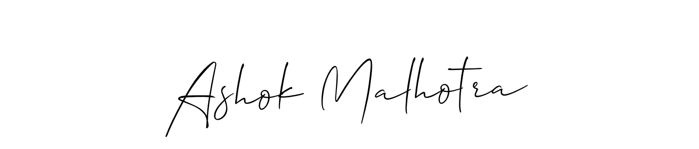 Use a signature maker to create a handwritten signature online. With this signature software, you can design (Allison_Script) your own signature for name Ashok Malhotra. Ashok Malhotra signature style 2 images and pictures png